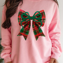  Love Kuza - Plaid Ribbon Cheer Sweatshirt