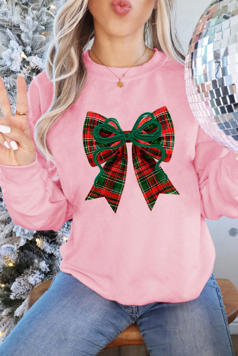 Love Kuza - Plaid Ribbon Cheer Sweatshirt