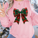 Love Kuza - Plaid Ribbon Cheer Sweatshirt