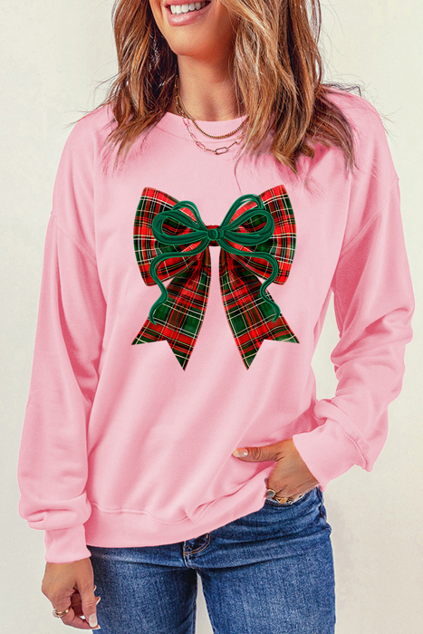 Love Kuza - Plaid Ribbon Cheer Sweatshirt