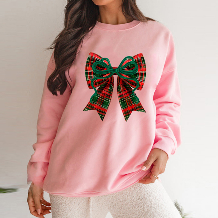 Love Kuza - Plaid Ribbon Cheer Sweatshirt