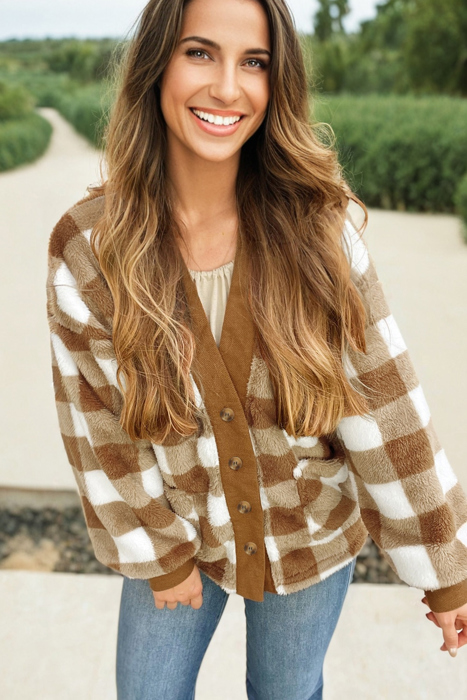 Love Kuza - Cozy Checkmate Cardigan