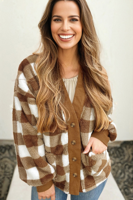Love Kuza - Cozy Checkmate Cardigan