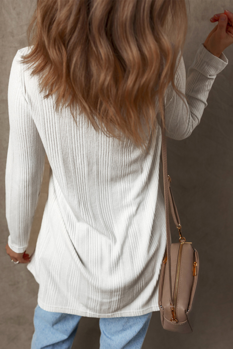 Love Kuza - Frost Glow Ribbed Cardigan