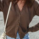  Love Kuza - Mocha Mist Button Cardigan