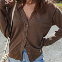  Love Kuza - Mocha Mist Button Cardigan