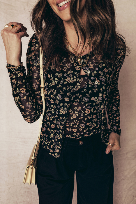 Love Kuza - Midnight Meadow Mesh Duo (2pc Set)