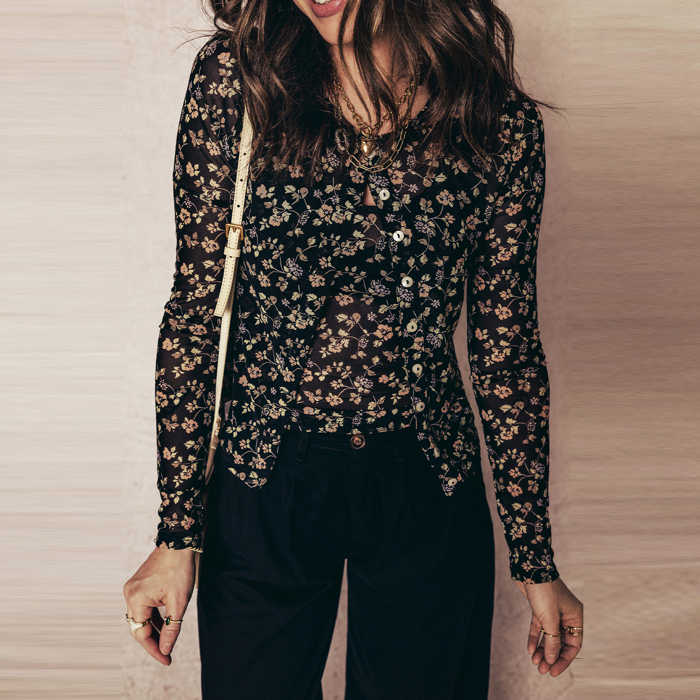 Love Kuza - Midnight Meadow Mesh Duo (2pc Set)