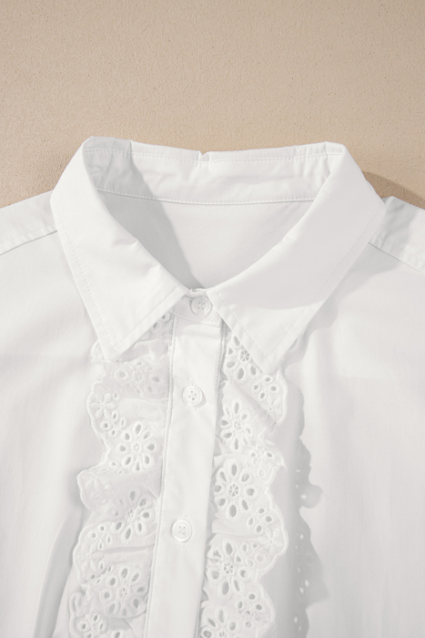 Love Kuza - Garden Lace Ruffle Blouse