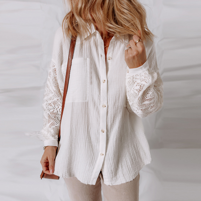 Love Kuza - Lace Whisper Button-Up
