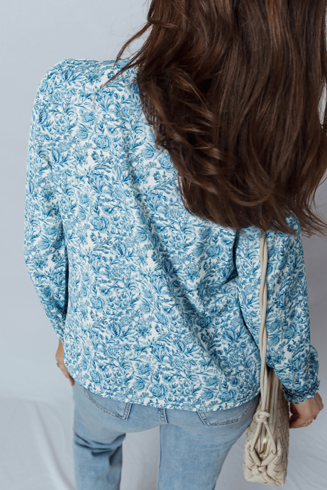 Love Kuza - Blue Garden Charm Blouse