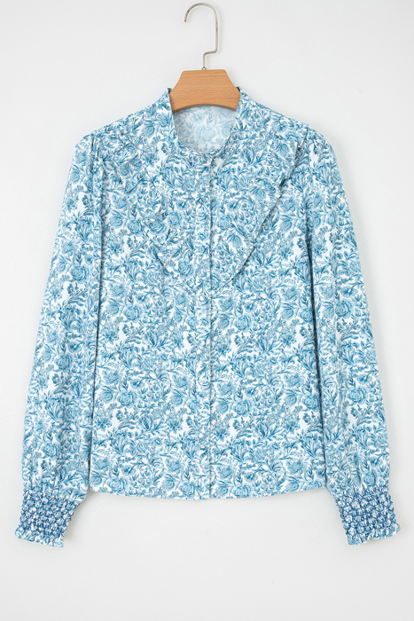 Love Kuza - Blue Garden Charm Blouse