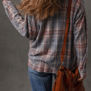  Love Kuza - Autumn Haze Textured Plaid Shirt