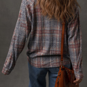  Love Kuza - Autumn Haze Textured Plaid Shirt