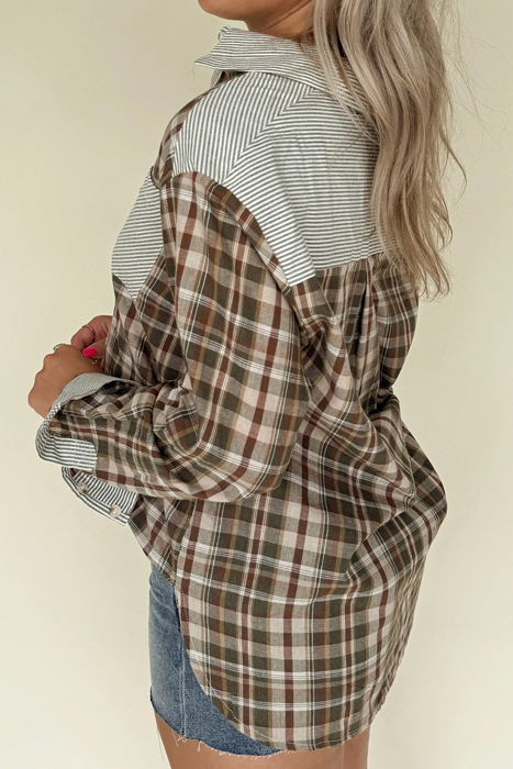 Love Kuza - Harvest Haze Patchwork Plaid Shirt