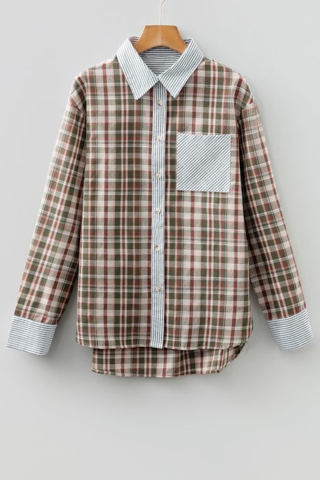 Love Kuza - Harvest Haze Patchwork Plaid Shirt