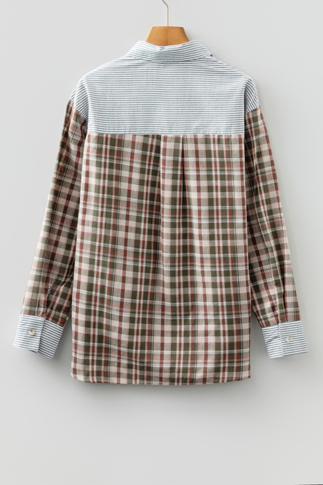 Love Kuza - Harvest Haze Patchwork Plaid Shirt