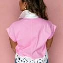  <.>- Bubblegum Broderie Shirt