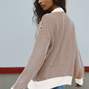  Love Kuza - Cocoa Chevron Charm Cardigan