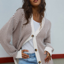  Love Kuza - Cocoa Chevron Charm Cardigan