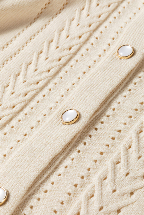 Love Kuza - Ivory Glow Cable Cardigan
