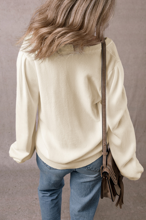 Love Kuza - Ivory Glow Cable Cardigan
