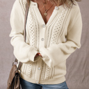  Love Kuza - Ivory Glow Cable Cardigan