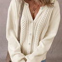  Love Kuza - Ivory Glow Cable Cardigan