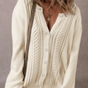  Love Kuza - Ivory Glow Cable Cardigan