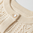  Love Kuza - Ivory Glow Cable Cardigan