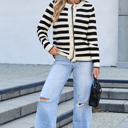  Love Kuza - Golden Stripes Charm Cardigan