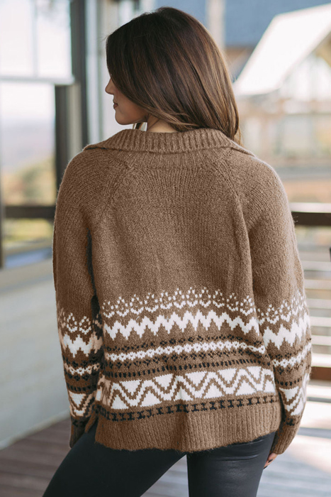 Love Kuza - Alpine Hearth Zip Sweater
