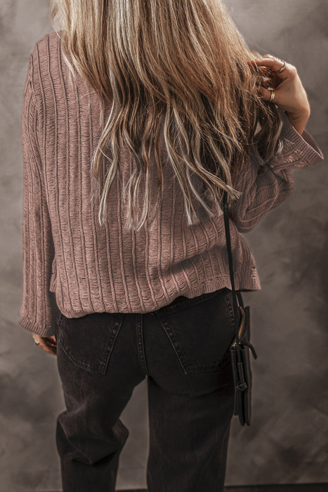 Love Kuza - Mocha Drift Knit Cardigan