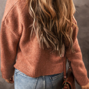  Love Kuza - Rustic Ember Knit Cropped Cardigan