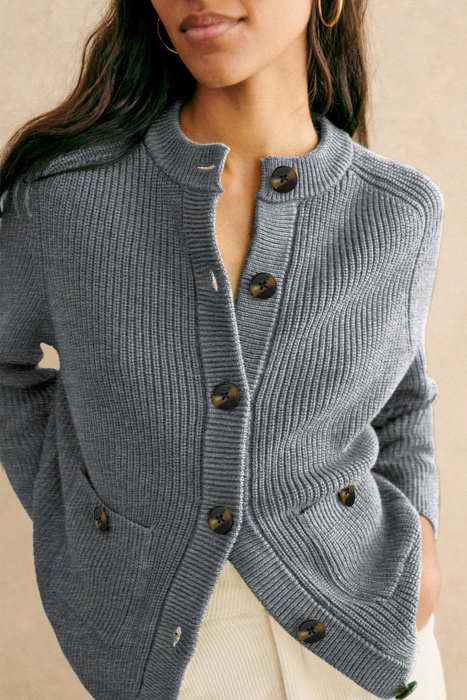 Love Kuza - Misty Charm Button Cardigan