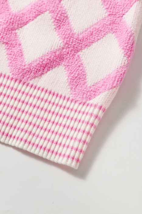 Love Kuza - Cotton Candy Lattice Cardigan