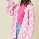  Love Kuza - Cotton Candy Lattice Cardigan