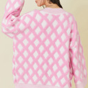  Love Kuza - Cotton Candy Lattice Cardigan