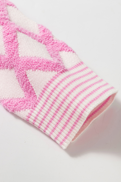 Love Kuza - Cotton Candy Lattice Cardigan