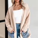  Love Kuza - Cozy Contrast Denim Pocket Cardigan