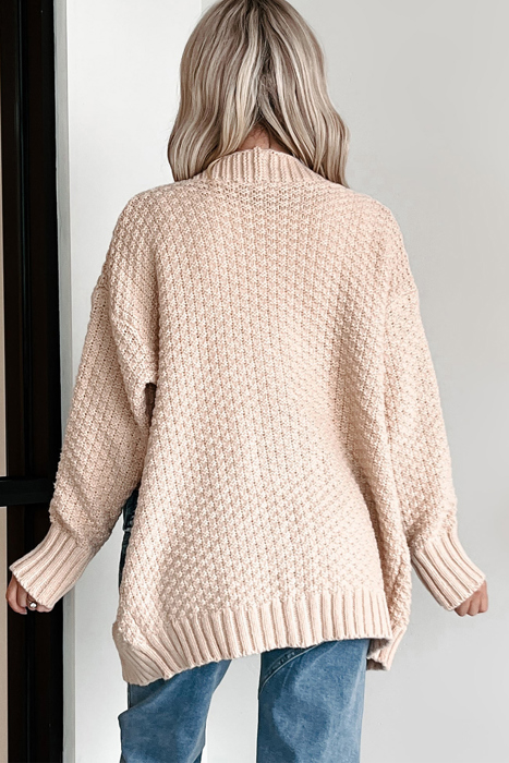 Love Kuza - Cozy Contrast Denim Pocket Cardigan