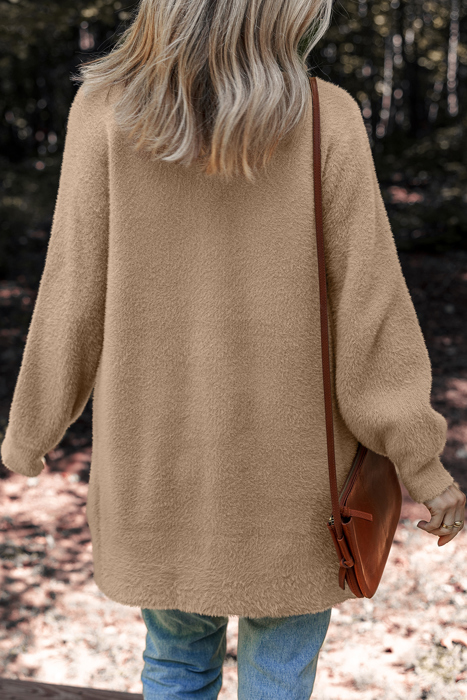 Love Kuza - Mocha Embrace Cozy Cardigan
