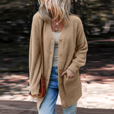 Love Kuza - Mocha Embrace Cozy Cardigan