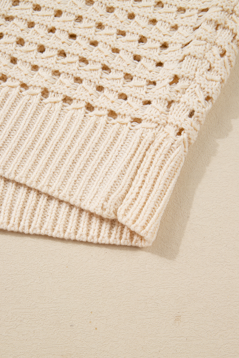 Love Kuza - Soft Breeze Crochet Zip Cardigan