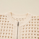  Love Kuza - Soft Breeze Crochet Zip Cardigan