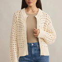 Love Kuza - Soft Breeze Crochet Zip Cardigan