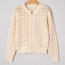  Love Kuza - Soft Breeze Crochet Zip Cardigan