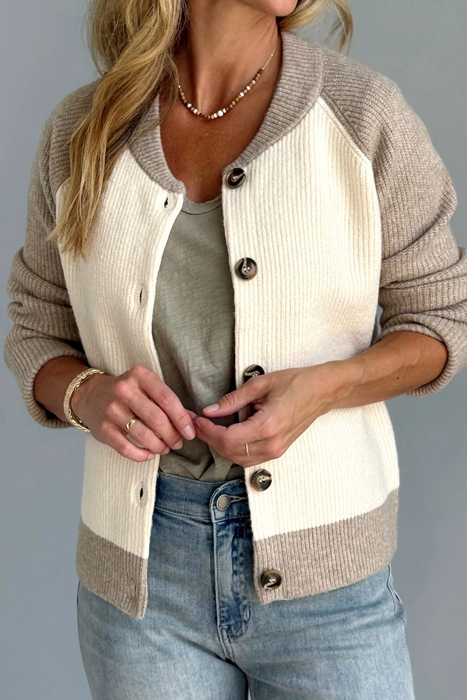 Love Kuza - Cozy Harmony Colorblock Cardigan