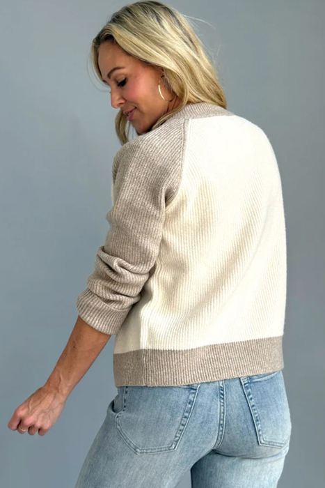 Love Kuza - Cozy Harmony Colorblock Cardigan
