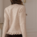  Love Kuza - Velvet Pearl Ruffle Cardigan